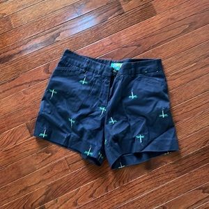 Blue dragonfly shorts